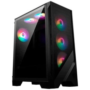 CASE RGB MSI MAG FORGE 120A AIRFLOW MID TOWER VENTILADORES 6 DE 120MM CON VIDRIO LATERAL Y MALLA FRONTAL NEGRO