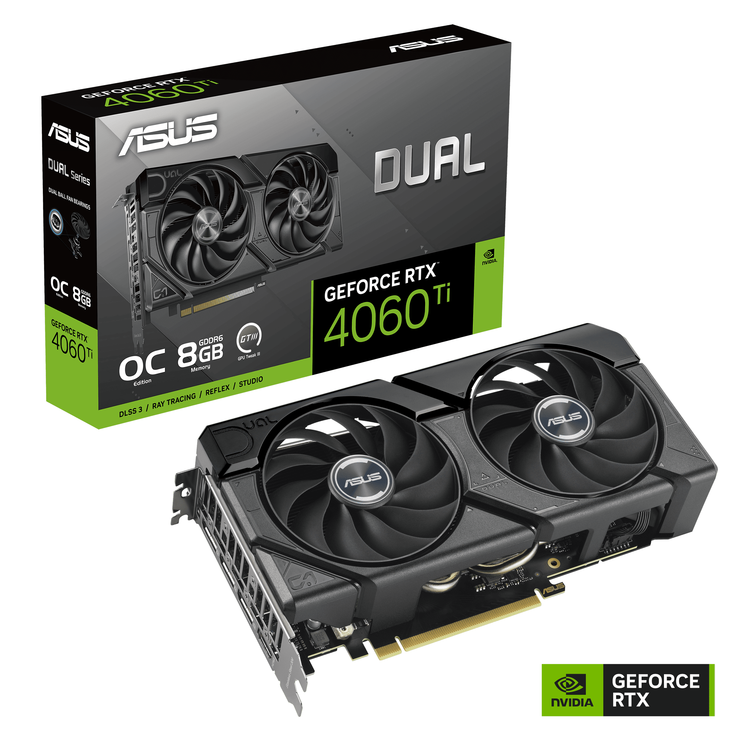 TARJETA GRAFICA ASUS Dual RTX 4060 Ti OC EVO 8GB GDDR6