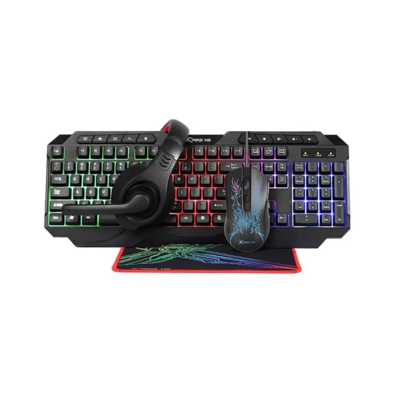 KIT DE TECLADO MOUSEPAD AUDIFONO XTRIKE ME CMX 411SP