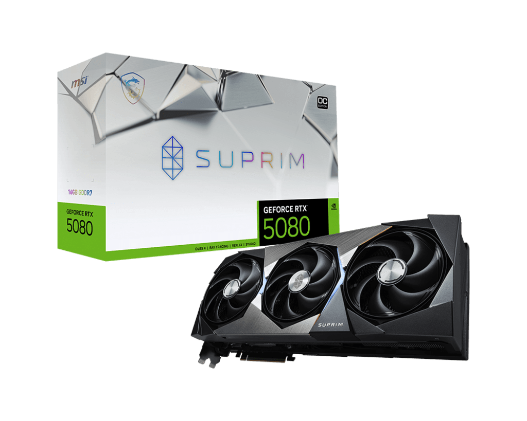 MSI GeForce RTX 5080 Suprim OC 16GB GDDR7