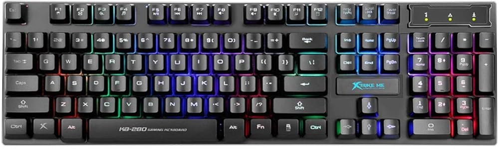 TECLADO XTRIKE ME GAMING RAINBOWFULL SIZE KB 280 USB RGB