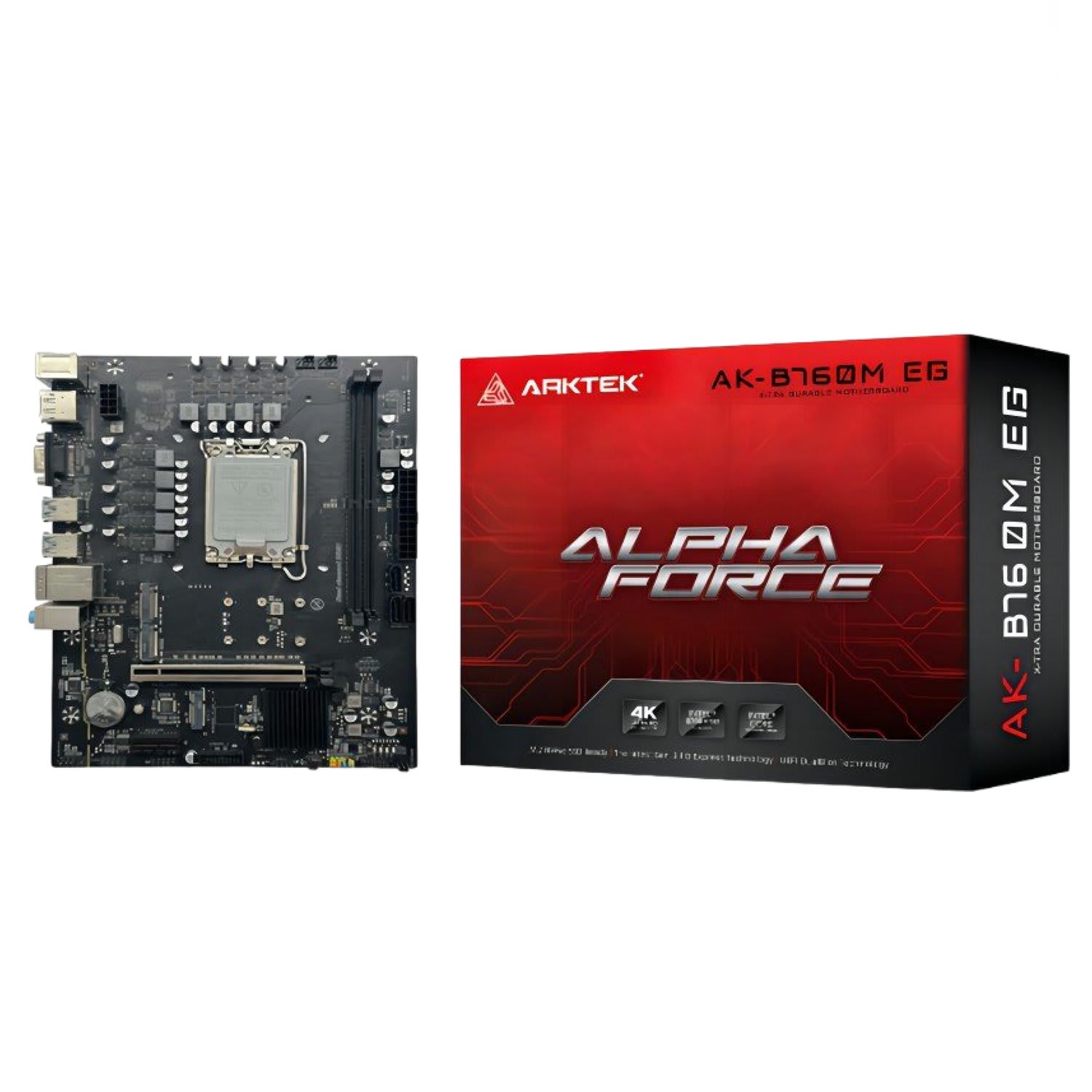 Placa Madre Arktek AK‑B760M EG – Micro‑ATX, LGA1700, DDR4