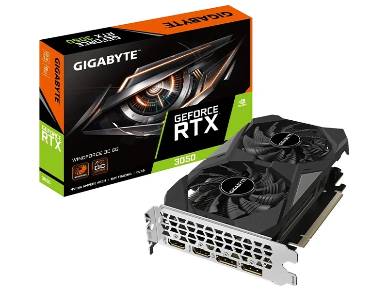 TARJETA GRAFICA Gigabyte GeForce RTX 3050 WINDFORCE OC 6GB GDDR6