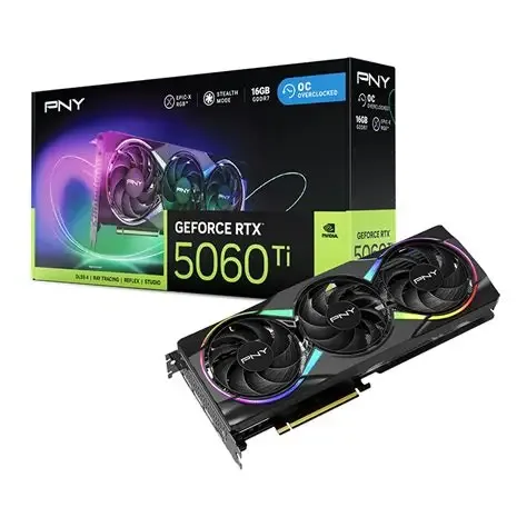 TARJETA GRAFICA PNY GeForce RTX 5060 Ti 16GB XLR8 Gaming EPIC-X RGB