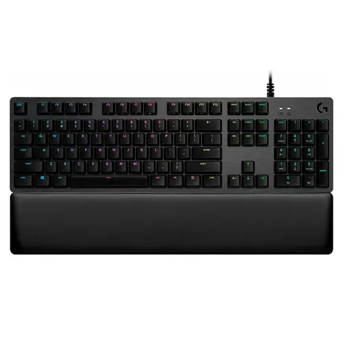 Logitech G513 teclado mecánico gaming USB RGB inglés, negro