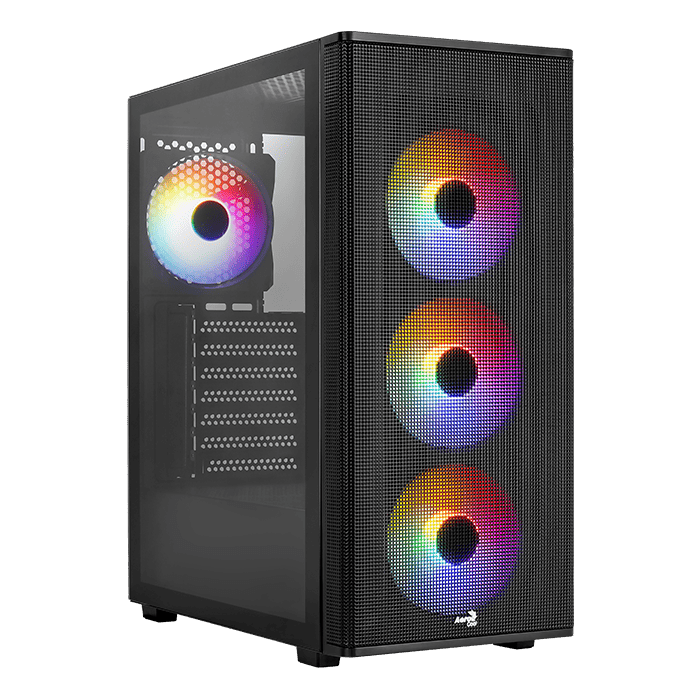 AeroCool Designer-G-BK-V2: El Espectáculo RGB de Alto Flujo de Aire