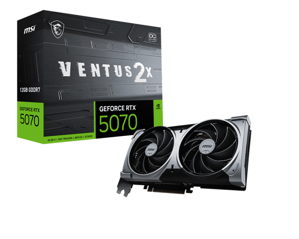 TARJETA VIDEO MSI RTX5070 12G VENTUS 2X OC 12GB