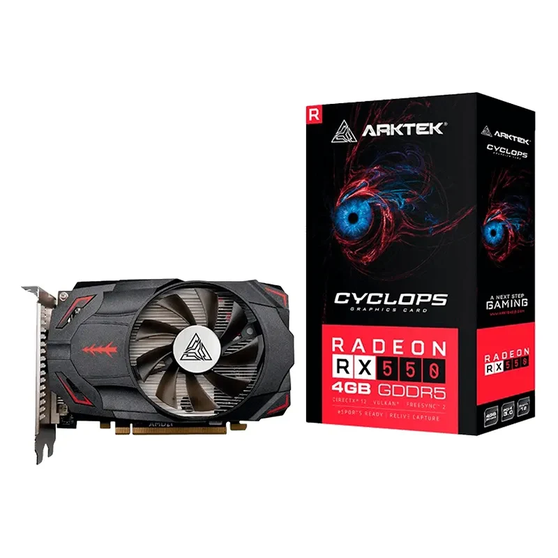 TARJETA VIDEO ARKTEK RX550 4GB DDR5 PCI EXPRESS 3