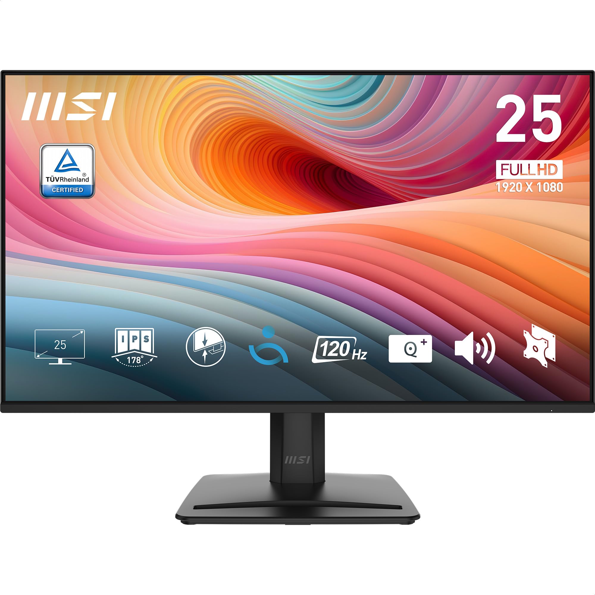 MONITOR LED IPS MSI PRO WIDESCREEN 24.5" GAMING 1920X1080 FHD 120HZ HDMI VGA NEGRO MP251L