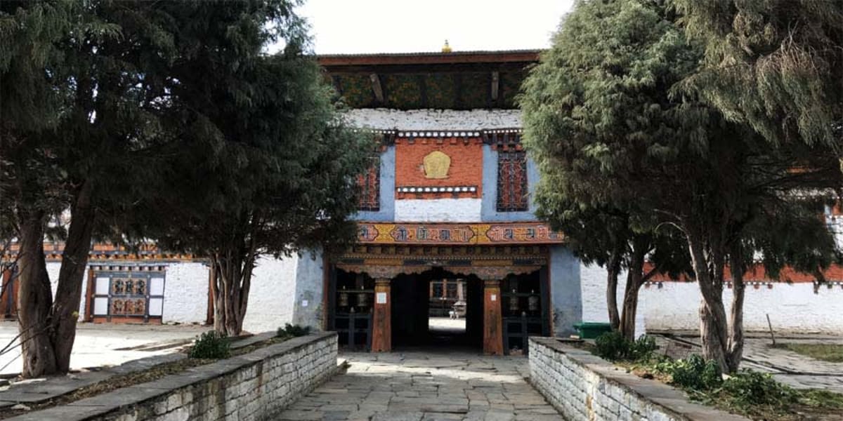 Jambay Lhakhang temple in Bumthang at festival time