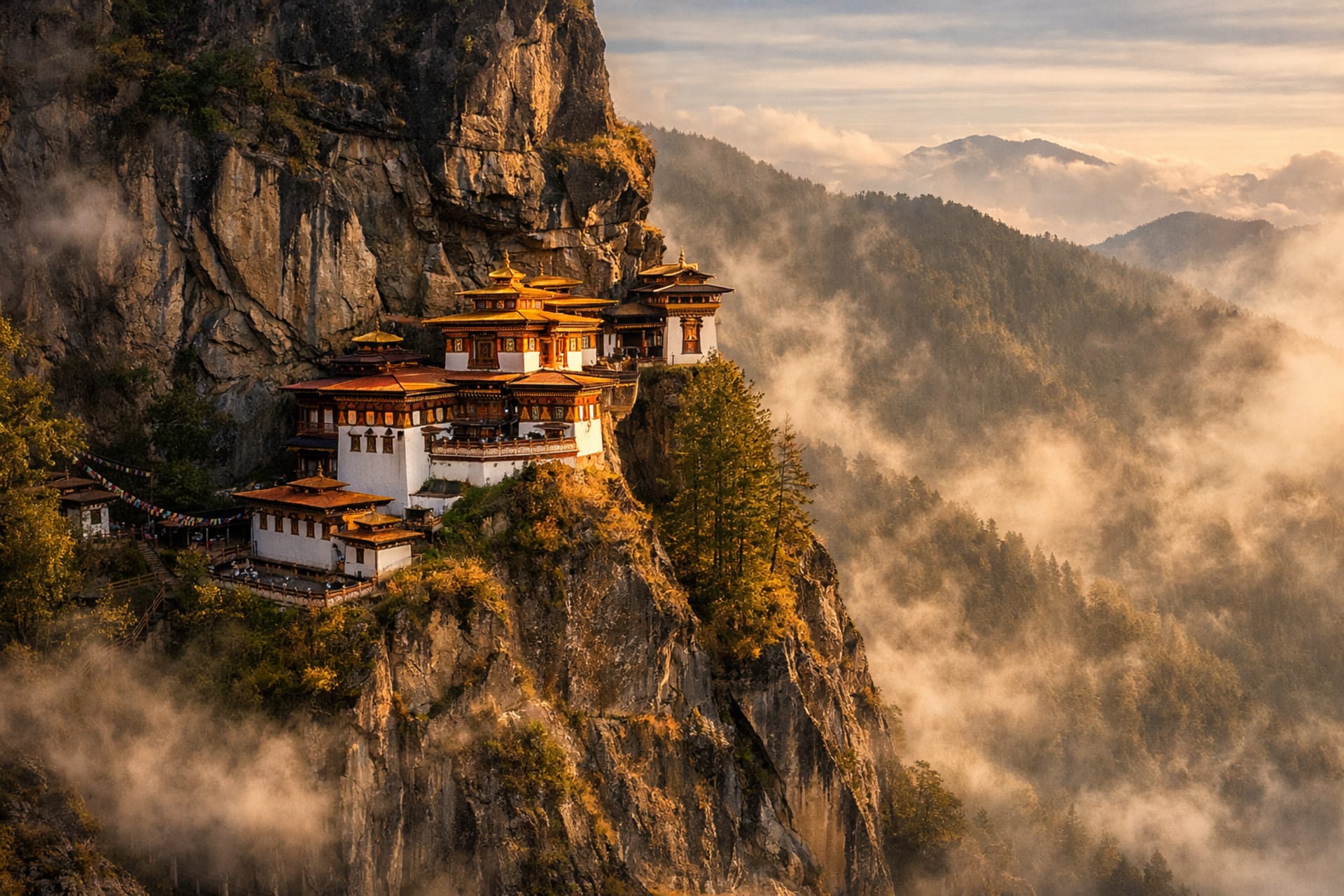 Tiger's Nest Monastery at sunrise
