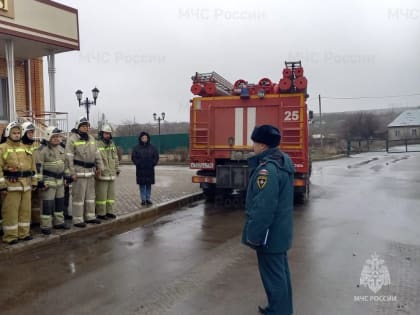 Пожарно-тактические учения в Новокалитвенском сельском Доме культуры