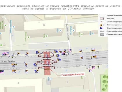 Воронежскую улицу частично перекроют из-за аварийных работ