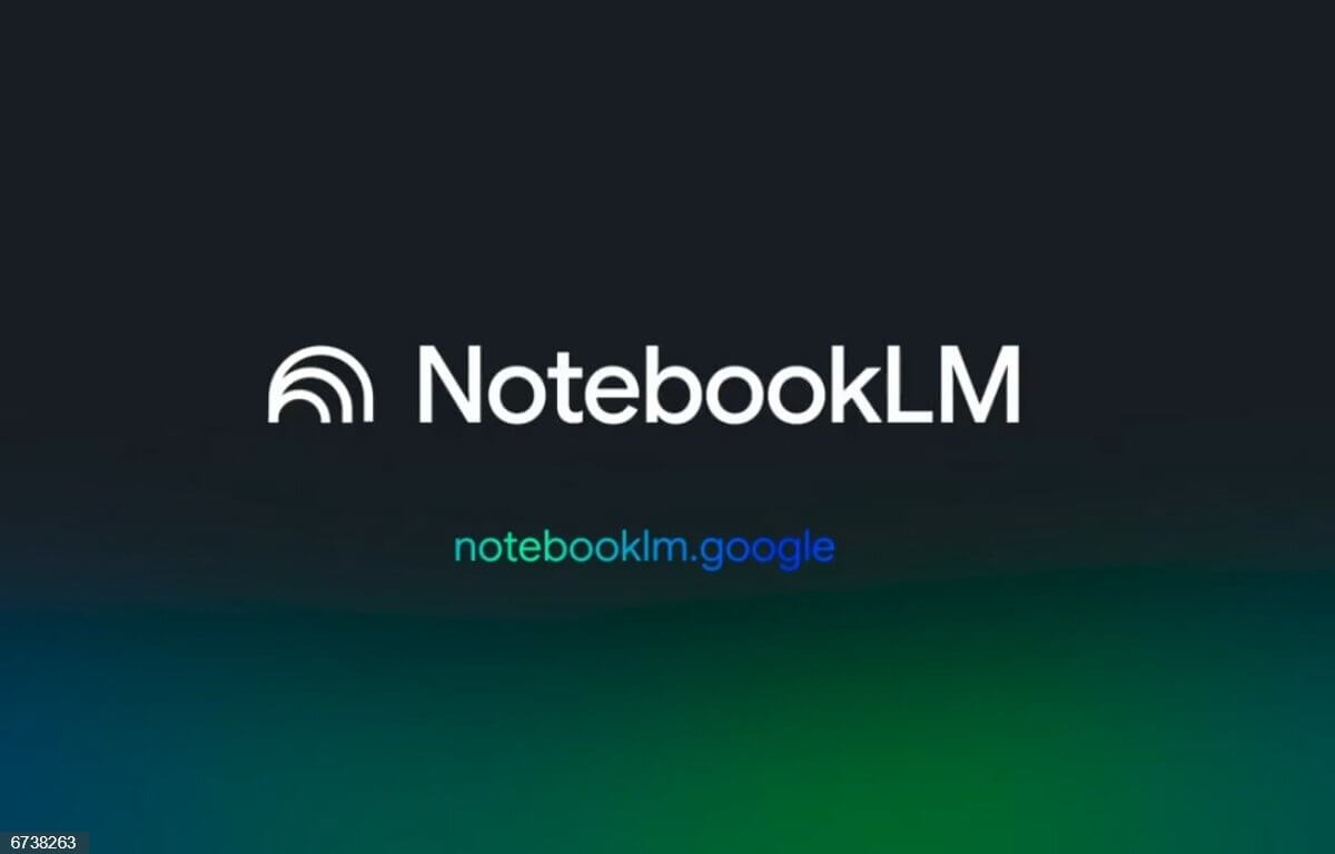 NotebookLM logo with the URL notebooklm.google on a dark gradient background.