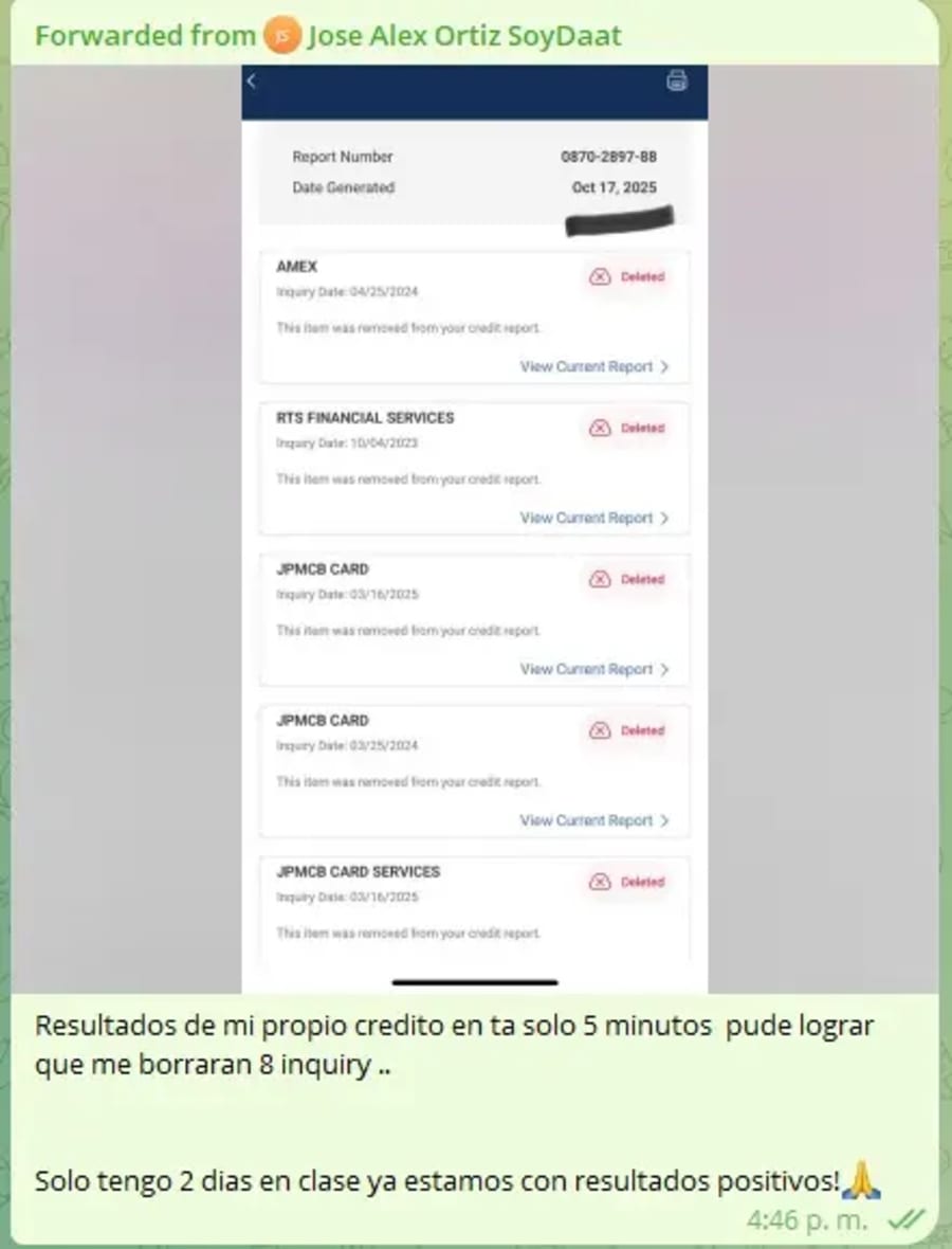 Professional credit repair training showing deletion of late payments and collections
