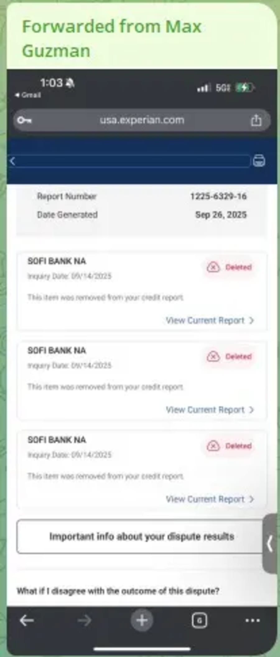 Credit repair business course proof showing removal of collections and charge offs legally