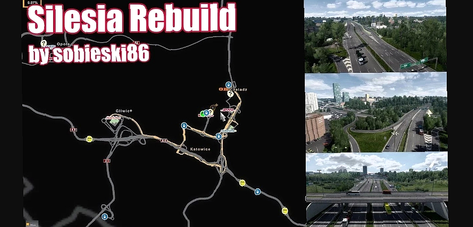 МОД Silesia Rebuild in Poland v1.6.2 ДЛЯ EURO TRUCK SIMULATOR 2