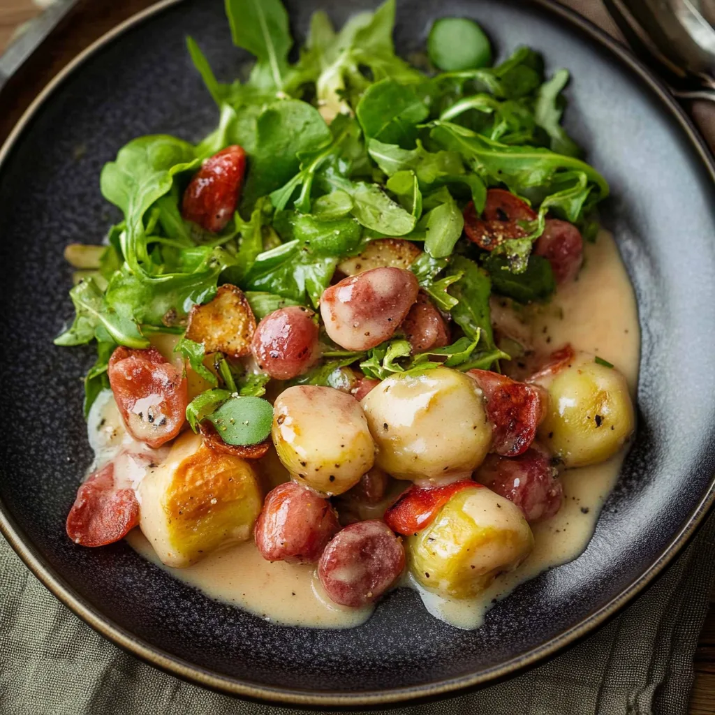 Rahm-Rosenkohl mit Speck und cremiger Soße