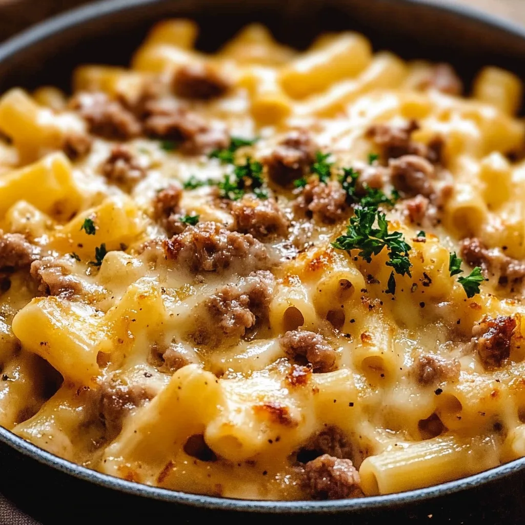 Cremige Pasta mit Hackfleisch & Käse