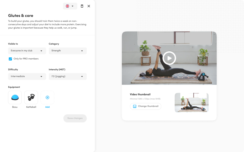 Video Workout virtuagym