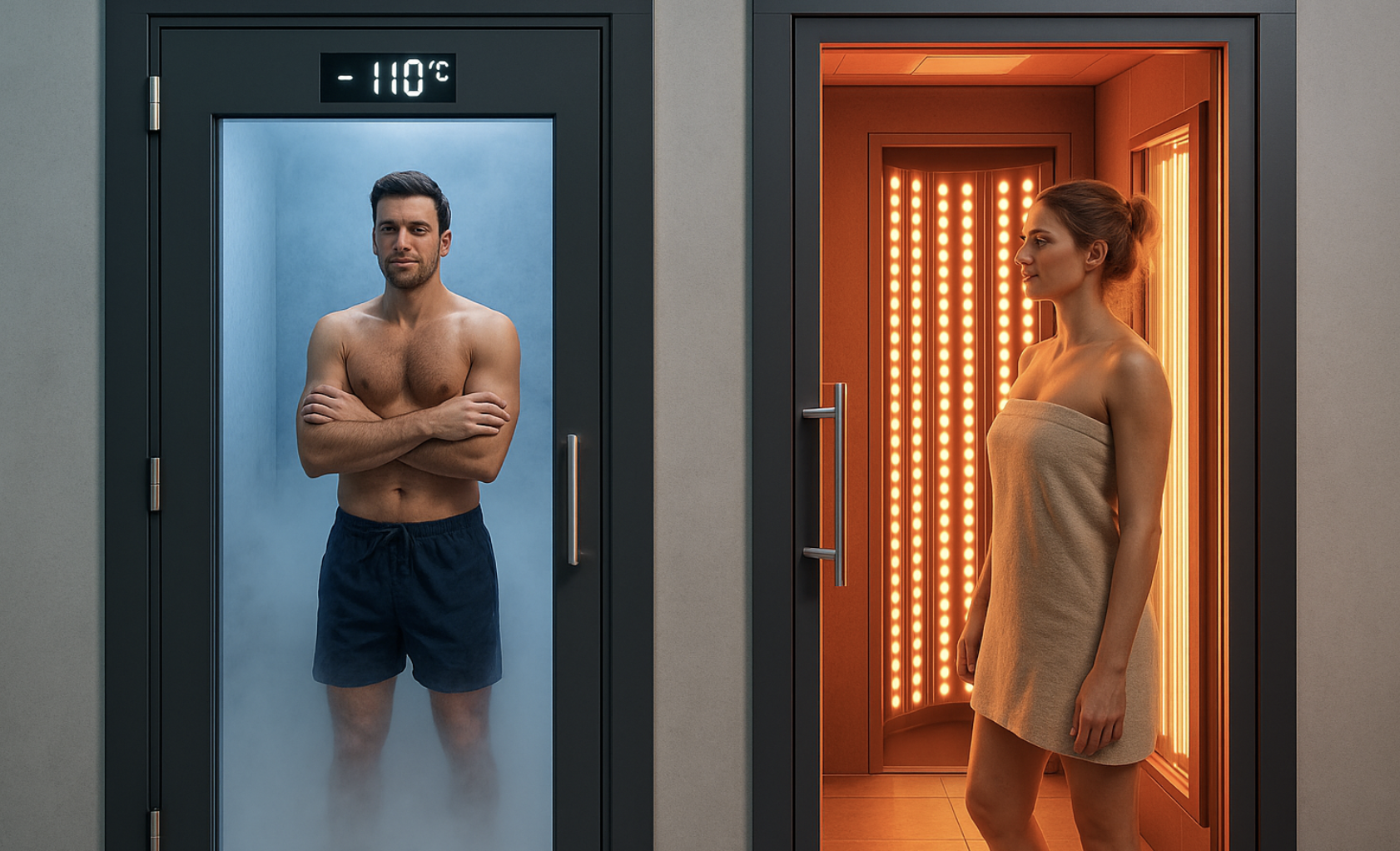 Kälte- und Rotlicht-Therapy, zwei von vielen Fitnessstudio Dienstleistungen
