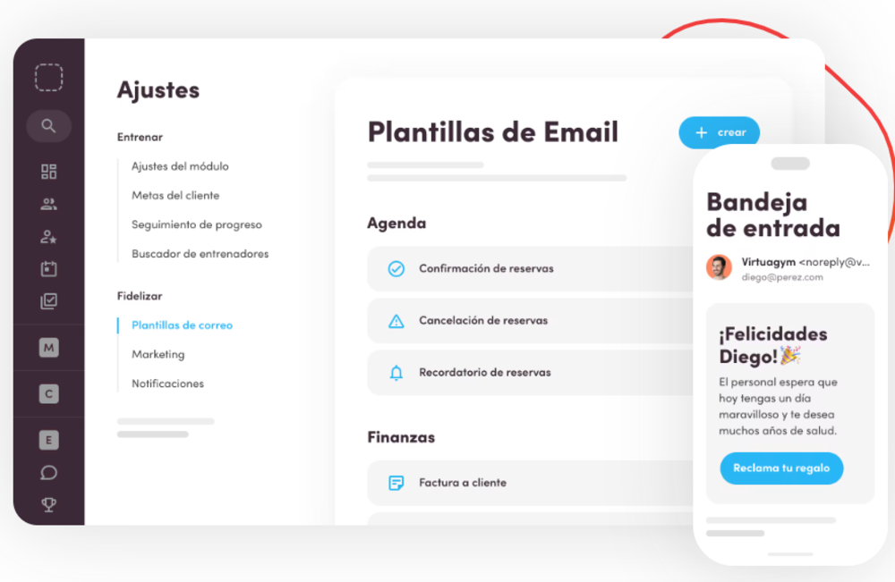 comunicacion con clientes virtuagym