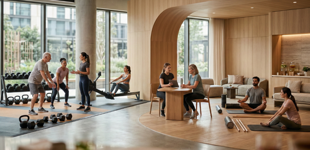 health and fitness facilities, following categories are changing from traditional fitness centers to a place of wellness, lifestyle and health club activities