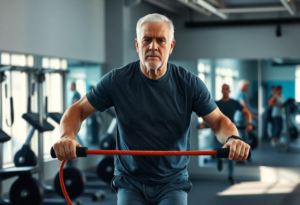 deportista entrenando en casa con el método emom