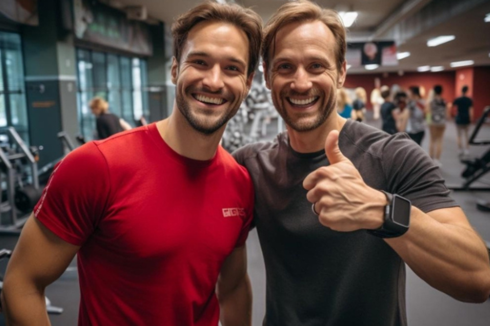 Gym owners running their business: a fitness club