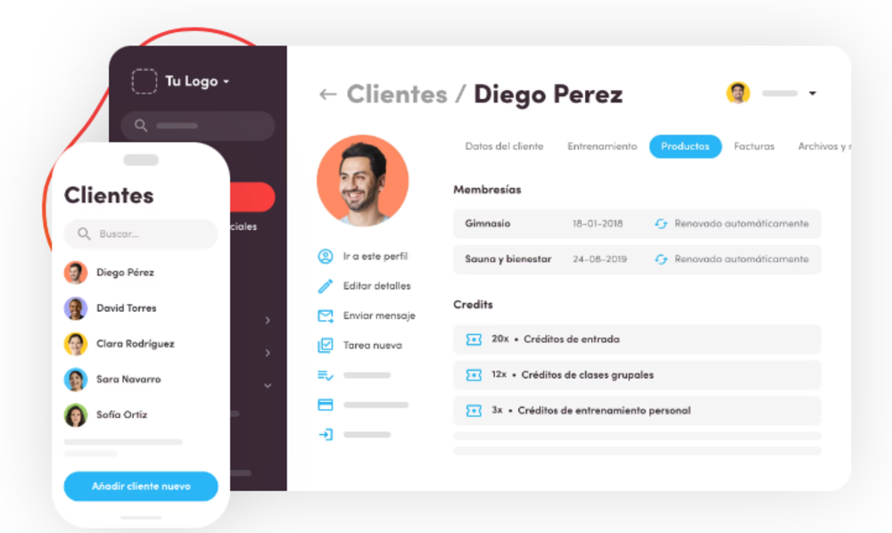 Acceso cliente Virtuagym: planificaa retos