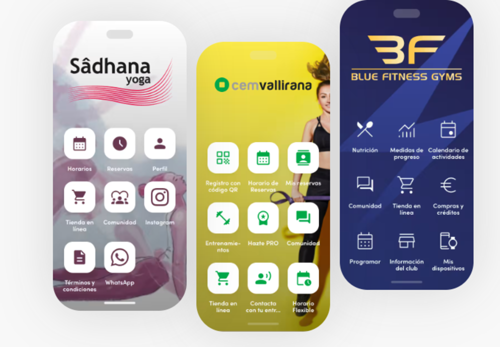 Funciones de programación, redes sociales, correo electrónico gestionados en línea en el sitio web o la página web