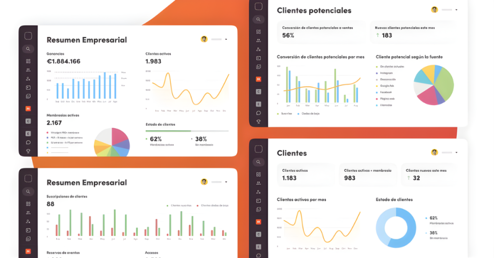 En la página web se verá la digitalizacion gimnasios y programas de internet transformación de redes sociales