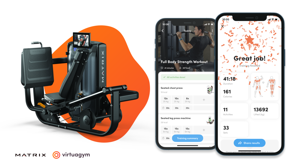 VG matrix integration fitness app