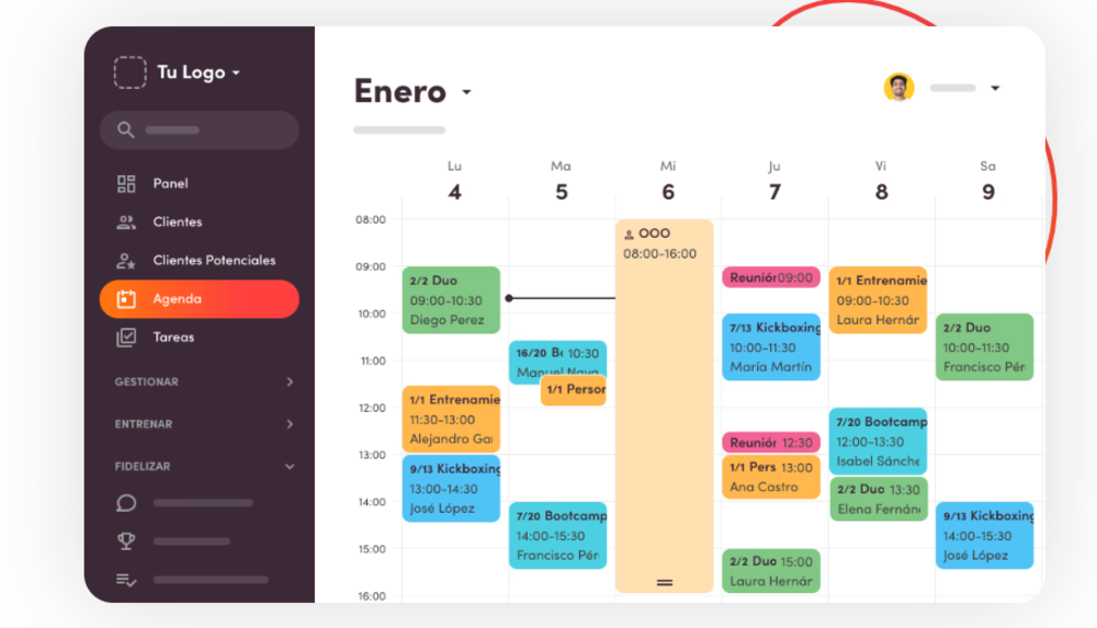reservas estudios de yoga y pilates, programación de clases de yoga y pilates