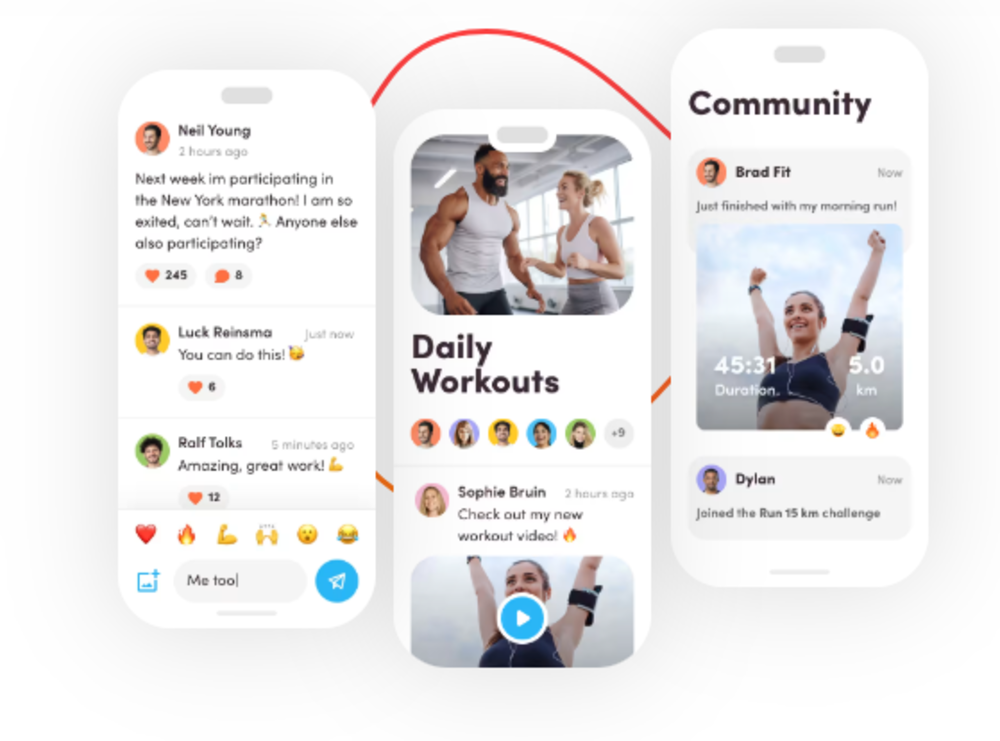 Screenshot of Virtuagym Community Module