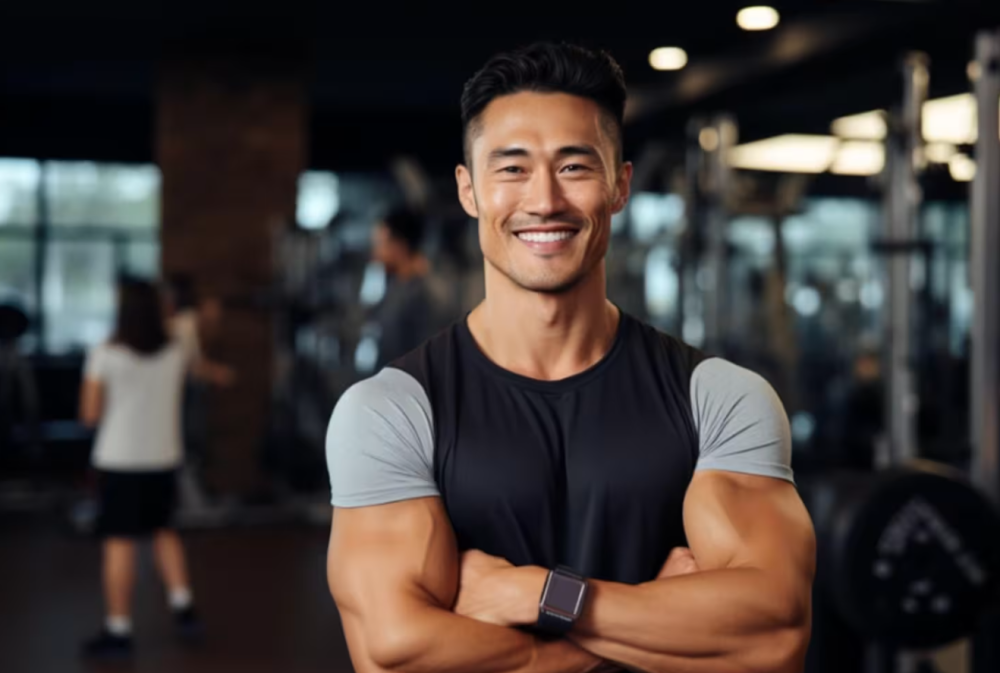 A gym owner welcoming new members