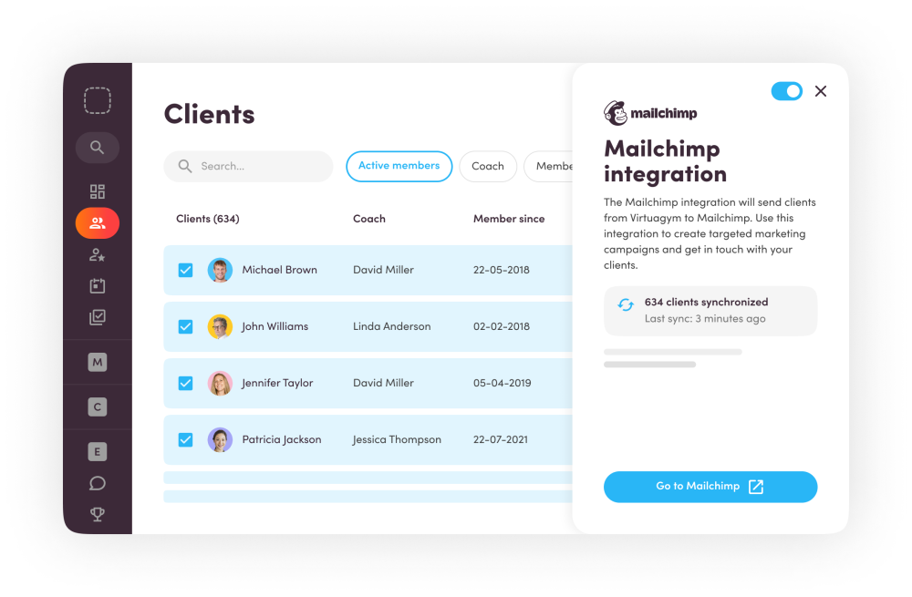 El software de gestión todo en uno de Virtuagym te permite capturar y hacer seguimiento de los leads desde una plataforma central.