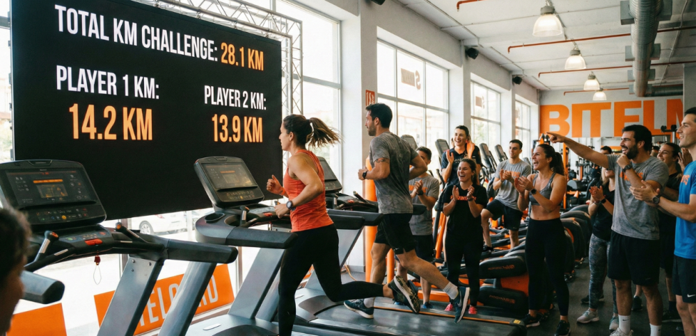 A trainer teaches how to lift weight with confidence at a gym