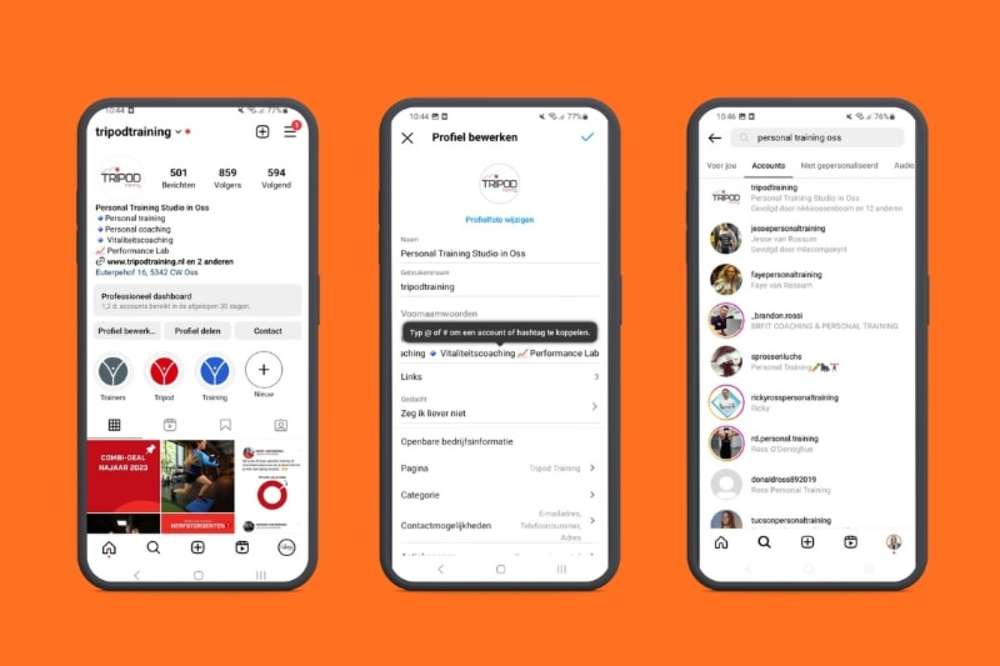 Perfil de marca personal en Instagram para entrenadores personales