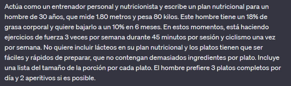 Ejemplo de como funciona chatgpt