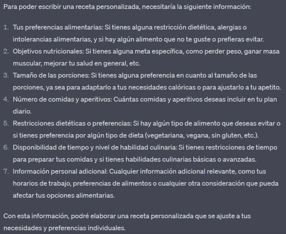 Ejemplo de como funciona chatgpt