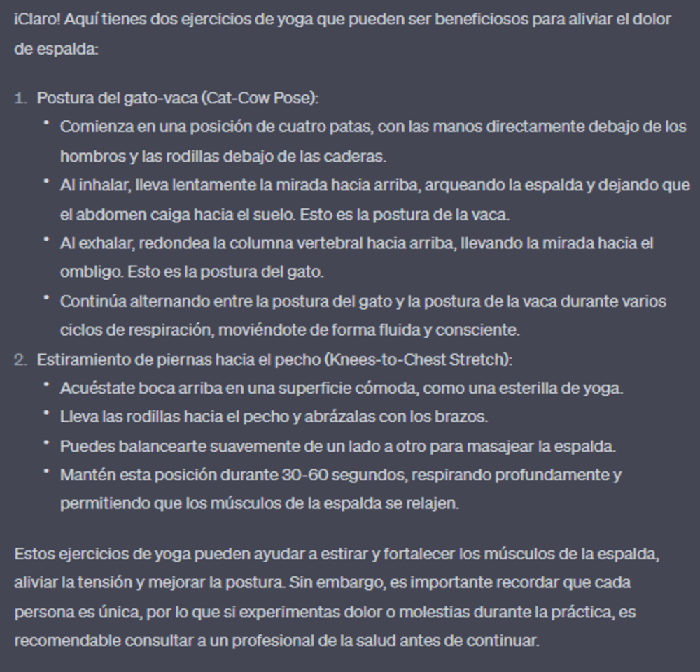 Ejemplo de como funciona chatgpt