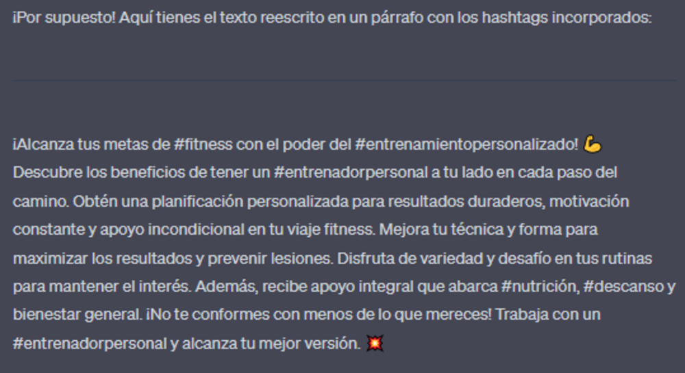 Ejemplo de como funciona chatgpt