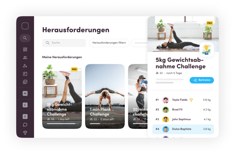 Verschiedene Social Media Plattformen: Engage-Modul