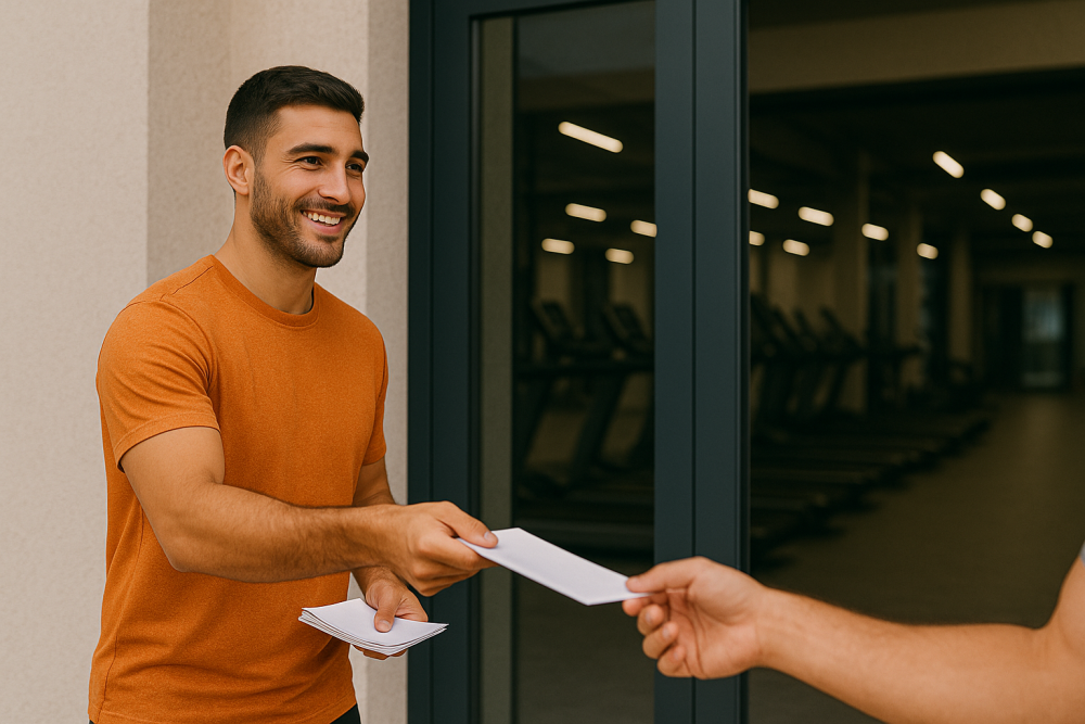 Chicos que hacen deporte cubriendo uno de los factores mas importantes al montar un gimnasio el marketing