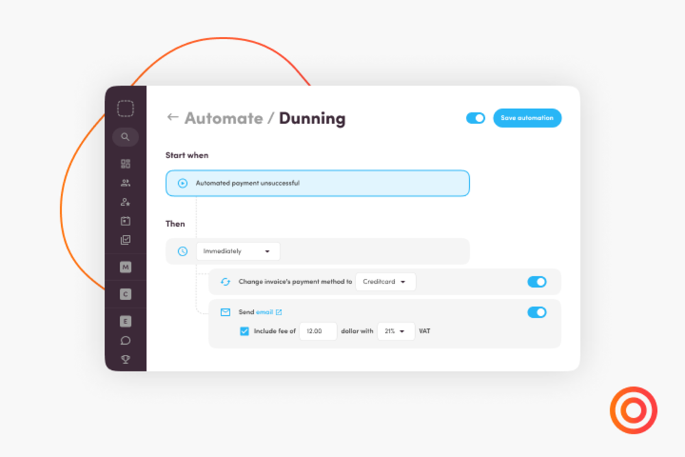 Pantalla del módulo de reclamación de pagos automatizados de Virtugagym