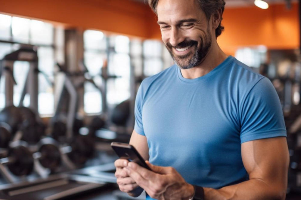 Ein Bild eines Personal Trainers, der das Feedback seiner Kunden analysiert