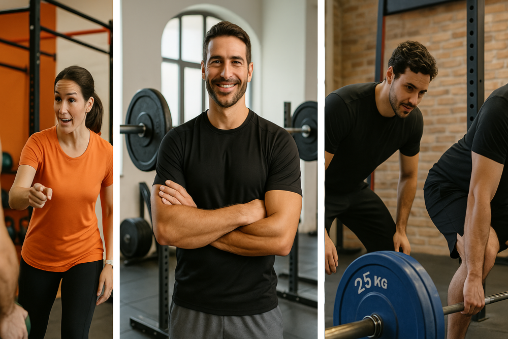 Elementos de entrenamiento en un estudio fitness de actividad funcional
