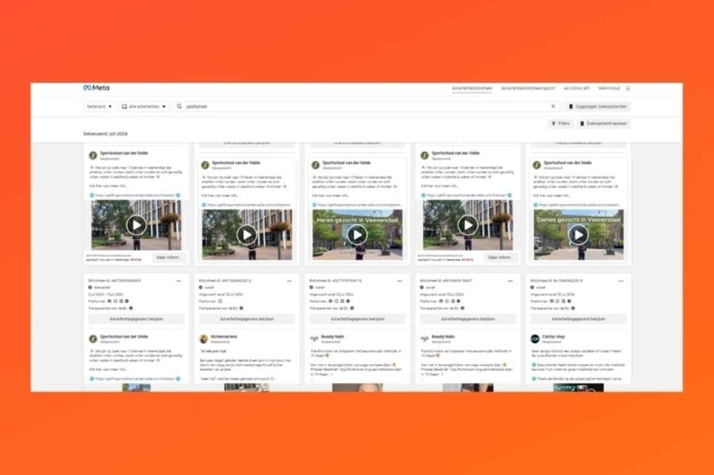 Facebook Creater Studio zeigt einige Beispielvideos