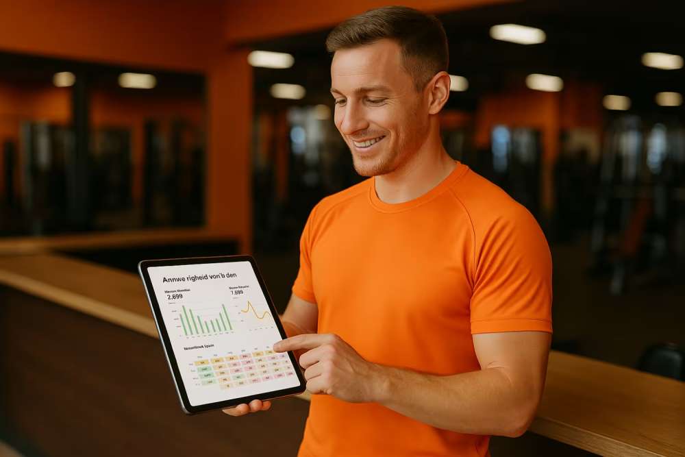 Mann mit Tablet in der Hand